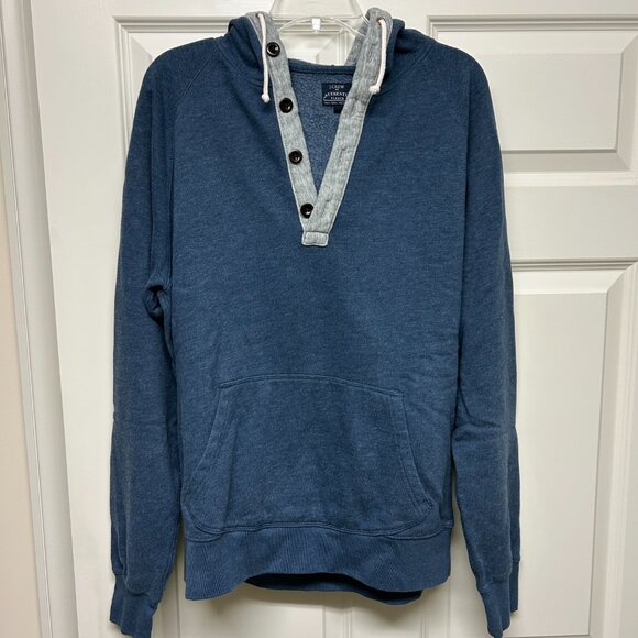 J. Crew Authentic Fleece Hoodie Sweatshirt L - Mint! - Picture 2 of 5